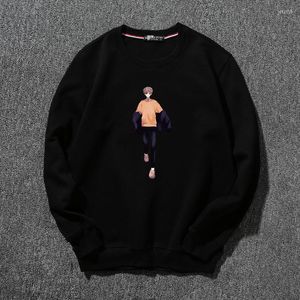 Men's Hoodies Sweatshirt Round Neck Pullover Hoodless Youth Fashion Cartoon Spring And Autumn Thin Bottoming Shirt