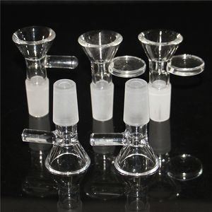 Kalın pyrex cam kase parçaları nargile 10mm 14mm 18mm erkek bitki tütün bong kaseleri cam su boruları için bonglar kül yakalayıcılar