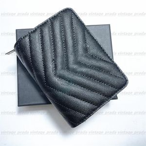 Top quality Genuine Leather Purse card holder wallet Men famous Women's Holders Luxurys designer fashion Coin Black Lambskin 308I