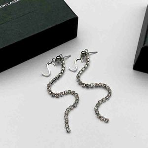 Women Fashion Earrings Necklace Sets Designer Earing Womens Letters With Diamonds Necklaces Designers Jewelry Luxurys Accessories D2302154F