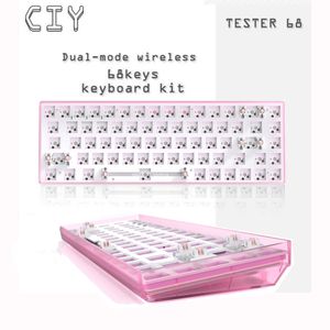 Клавиатуры Tester 68Keys Hotswap DIY Индивидуальный клавиатура Keyboard Keyboard Bluetooth 2,4 ГГц, совместимый с вишневой chergeron kailh 3/5 Pins Switc T230215