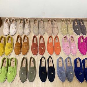 Shoes Factory Designer Loropiana Spring and Autumn 2023 Lazy People Step on Casual Men's and Women's Single Shoes Fashionable Comfortable and Versatile Leather