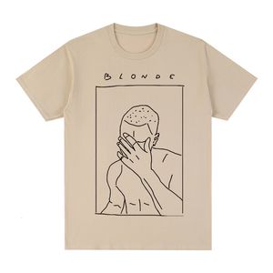 Men's T Shirts Blond Hip Hop T shirt Frank Rapper Cotton Men T shirt TEE TSHIRT Womens Tops Novelty Design 230215