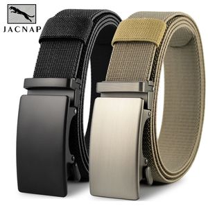 Belts Golf Sports Elastic Belt Metal Automatic Buckle Tough Stretch Nylon Men's Military Tactical Belt 115150CM Big Size Belts 230214