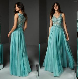 Платья для вечеринок Peacock Blue Designer Вечерний v Nece A Line Prom Prom