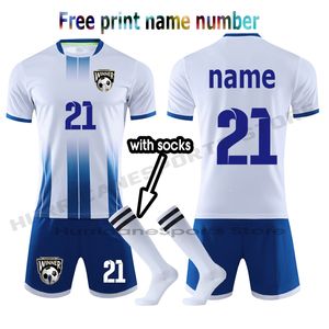 Utomhus T-shirts Custom Soccer Jersey Set Men Football Uniform Soccer Jerseys Futbol Child Football Set Suit Men Tracksuit 3XS-3XL 230215