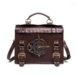 Akşam çantaları steampunk dişli crossbody retro elçi gotik omuz çanta satchel telefon çantası kadın bayanlar