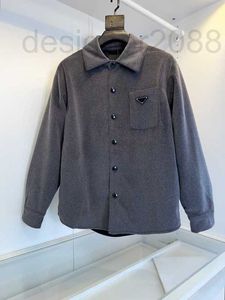 Men's Jackets Designer New Wool Blended Shirt Jacket Luxury Brand Quality Design Comfortable Casual Coat 1EA3