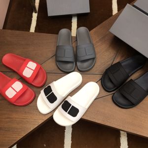 Paris Herrtofflor Sommar Sandaler Strandrutschbana Hem Svart Vit Platta Revor Sliders Mönster BB mans Gummi Vinterpäls Varma bokstäver balenciagas balencigas kvinnor