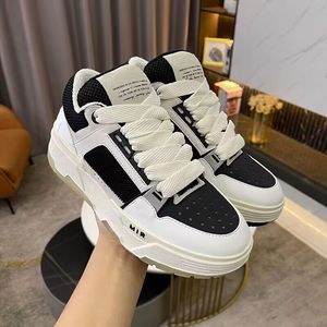 2022 Breathable Height Increasing Shoe Sneakers Lace Up Leather Flat Platform Shoe For Men Women Mesh Lovers Designer Zapatillas Mujer Sport Trainers 5cm Ami