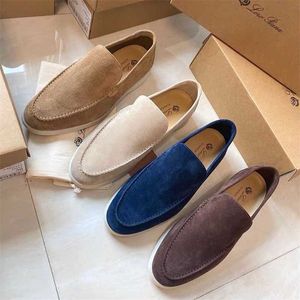 Loropiana Desiner Shoes Online Spring Summer New Lp Lefu Shoes with One Foot of Slacker Shoes Leather Casual Men's Shoes Flat Bottom British Style Bean ShoesCSM7