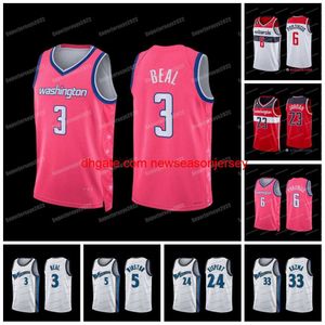 Сшитая вышивка Custom Bradley 3 Beal Basketball Jersey Kristaps 6 Porzingis Wizard Kyle 33 Kuzma будет 5 Barton S Monte 11 Morris Delon 55 Wright