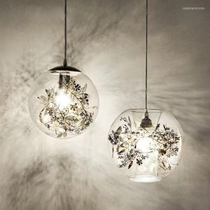 Lampy wiszące metalowe światła kwiatowe szklane światła nowoczesne jadalnia lampa łazienkowa E27