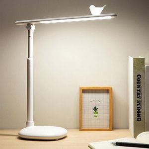 Bordslampor Multifunktion LED -ögonskydd USB -laddning Studielampa Student Dormitory Touch Folding Reading Night Lam