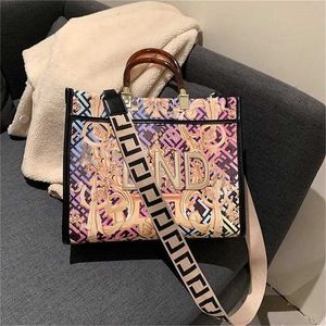 Cheap Purses Clearance 60% Off Handbag women's bags can be customized and mixed batches large shopping leisure printed color painting sales