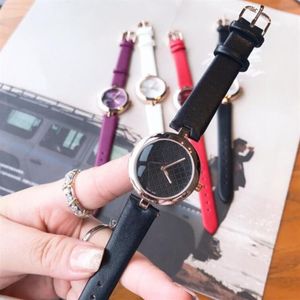 Jelly Colors Luxus Frauen sehen einfache Mode Top Brand Ladies Uhren Elegante Damenarmbanduhr s￼￟e rosa rot lila schwarz w223p