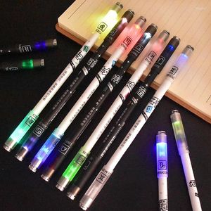 1Pcs Creative Spinning Constellation Color Luminous Turn Pen Rotating Gel Glowing Gift 0.5mm Writing Student School Supplies