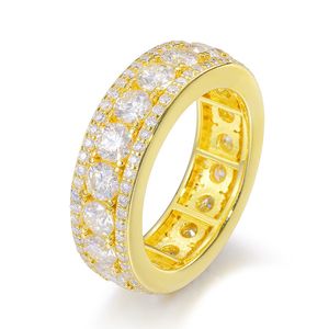 Unisex Mode 925 Sterling Silber Bling Moissanit Diamant Ring für Männer Frauen Schmuck Geschenk Größe 6-12