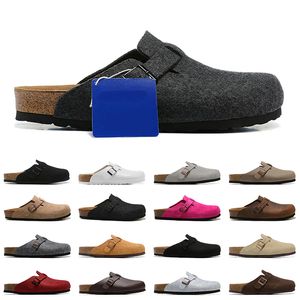 designer sandals men women Boston Clogs Leather Birken slide slipper white black causal sneakers