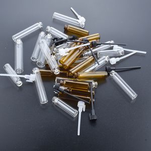 香水ボトル100pcs/lot L1/2mlアンバークリア空のミニグラス香水サンプルバイアル香水ボトルリキッドフレグランステストチューブトライアルボトル230215