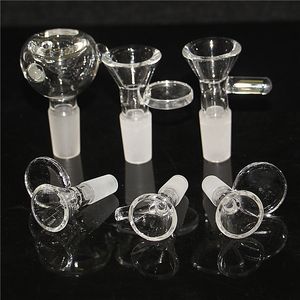 Ciotole con scivolo per bong in vetro narghilè per tubi dell'acqua bong ciotola per fumatori dimensione giunto 10mm 14mm ciotola per bong per tabacco maschio pezzo strumento dabber raccoglicenere