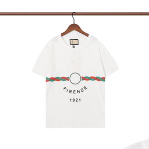Thirts للرجال 2023 مصمم نسائي جديد للرجال ، قم بقمصان مطبوعة أزياء رجل Firenze 1921 T-Shirt Cotton Ts Short Slve Hip Hop Strtwear tshirts