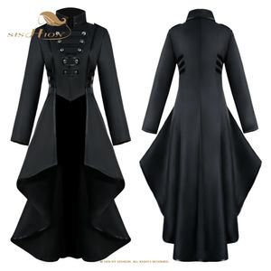 Women's Trench Coats SISHION Women Medieval Victorian Costume Tuxedo Tailcoat Gothic Steampunk Trench VD1984 Irregular Hem Vintage Frock Outfit Coat 230215