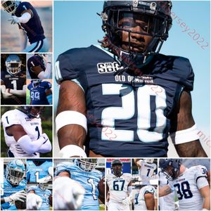 Individuell genähtes Old Dominion Monarchs-Trikot Lawrence Garner Isaac Weaver Brendon Clark Hayden Wolff D.J. Mack Jr. Dominique Anthony Old Dominion Football-Trikot für Herren