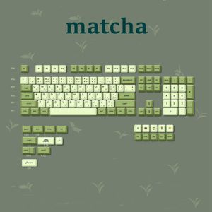 Клавиатуры Matcha светло -зеленый милый xda -клавиша Custom DIY PBT MX Переключатель Механический клавиш клавиш Anne Pro 2 GK61 Японский Thai T230215