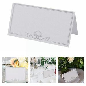 Gratulationskort Vintage White Blank Place Name Card Wedding Table Supplies Party W8E9