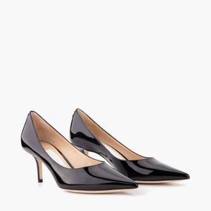 Women dress shoes pump high heels patent leather suede pointy toe love 65mm heeled luxury brand single pumps with box