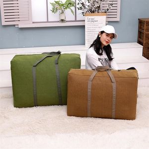 Verhuizen extra groot verdikt canvas quilt opslag hand geweven capaciteit bagage158u