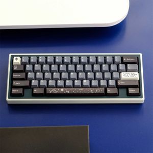 Tastaturen GMK Galaxy 129 Tasten/Set PBT Cherry High Dye Sublimation Mechanische Tastatur Tastenkappen für MX Switch 61 64 68 87 104 T230215