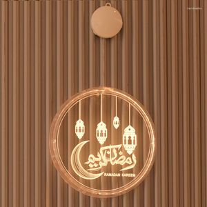 Corde Eid Adha Ramadan Decor Moon Night Regali Islam musulmano Mubarak Holiday Party Light Home Wall Window Pendant Table Ornaments