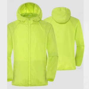 Camisetas ao ar livre homens e mulheres ao ar livre Mesma proteção de proteção solar Luz e fino singlelayer à prova d'água Ciclismo rápido Dry Windbreaker J230214