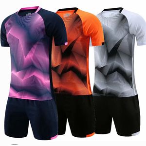 Utomhus T-shirts Design Fotbollssats Vuxna barn Soccer Jersey Football Training Set's Blank Version Anpassad namnnummer Jersey Shorts 230215