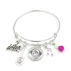 Charm armband ny mode utbytbar smyckemusik jag älskar gitarrpiano charms armband justerbara tråd armband snäpp för kvinnor dhbse