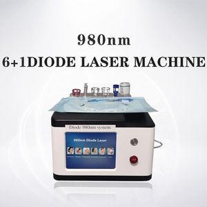 Máquina de remoção de veias a laser de diodo 980nm 6 em 1, alívio da dor, rejuvenescimento da pele, remoção de veias da aranha, tratamento de fungos nas unhas
