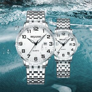 Wristwatches Mens Waterproof Quartz Watch Big Number Mother Middleaged and Elderly Luminous Big Dial Couple Watch Old Man Watch 230215