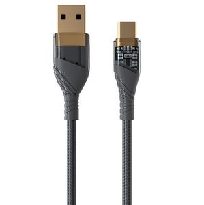 Yeni trend kablolar Creative Clear Clear Cep Telefonu Hızlı Şarj Şeffaf Tip C Hızlı Şarj USB Kablo Tipi C 3A