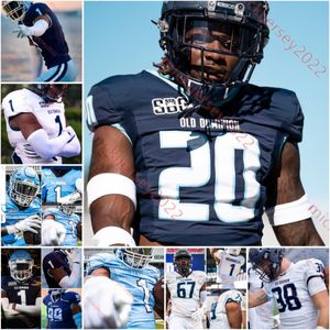 Custom stitched Old Dominion Monarchs Football Jersey LaMareon James Ali Jennings III Santana Saunders Jalen McCain Shawn Asbury II Chris Adams Old Dominion jersey