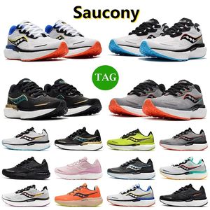 Saukony Soconi av högsta kvalitet Soconi Casual Shoes Triumph Victory 19 Running Shoes New Lightweight Stöttabsorption andningsbara sporttränare Athletic Sneakers Shoes 36-44