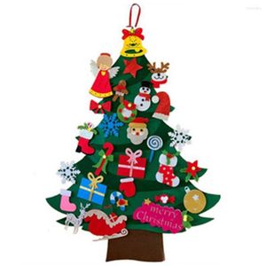Decorazioni natalizie Albero di feltro festivo fai-da-te Buon per la casa 2023 Ornamento di Natale Regali di Natale Anno di Babbo Natale