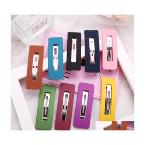 Hair Clips Barrettes Rectangar Matted Bb Clip Children Kids Pins Accessories For Women Girls Hairclip Headdress Drop Delivery Jewel Dh7Dj