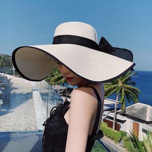 ワイドブリム帽子バケツ帽子夏の女性の太陽髪の帽子ビーチサンプロテクションビッグイーブフィッシャーマンハットワイドブリム折りたたみ式ロールアップパナマキャップ230215
