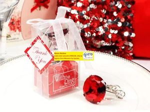 Fedex DHLGroßhandel Ring Diamant Schlüsselanhänger Weiß Schlüsselanhänger Hochzeit Gefälligkeiten und Geschenke100 Stück