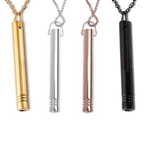 Pendant Necklaces Calming And Relaxation Necklace Stress Anxiety Mindful Breathing Relief Gifts For Men Women
