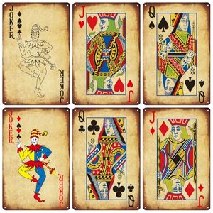 Poker Metal İşaret Teneke İşaret Teneke Tabaklar Duvar Dekor Retro Vintage İşaret Pub Home Club Adam Mağara Cafe Dekor 20cmx30cm Woo