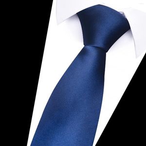 Bow Ties Office Tie For Men Gravatas Great Quality Silk 7.5 Cm Neck Dark Blue Formal Clothing Geometric Hombre Suit Accessories