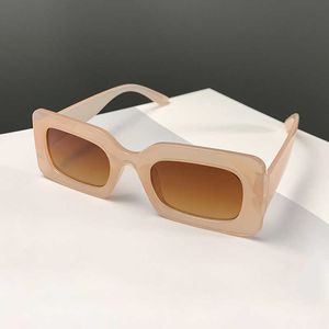 Sunglasses Vintage Gradient Fashion Rectangle Sunglasses for Men Women 2022 Retro Shades Eyewear Luxury Candy Color Sun Glasses G230214